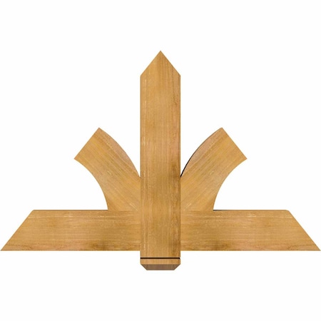 Ekena Millwork Redmond Rough Sawn Timber Gable Bracket, Western Red Cedar, 48"W x 30"H x 4"D x 6"F, 15/12 Pitch GBW048X30X0406RED00RWR